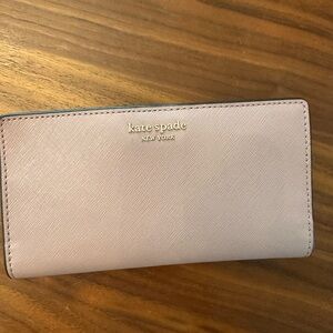 Kate Spade Pink Leather Wallet Sleek Minimalist Design